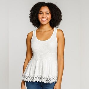 Altar’d State | White Peplum Top | Small